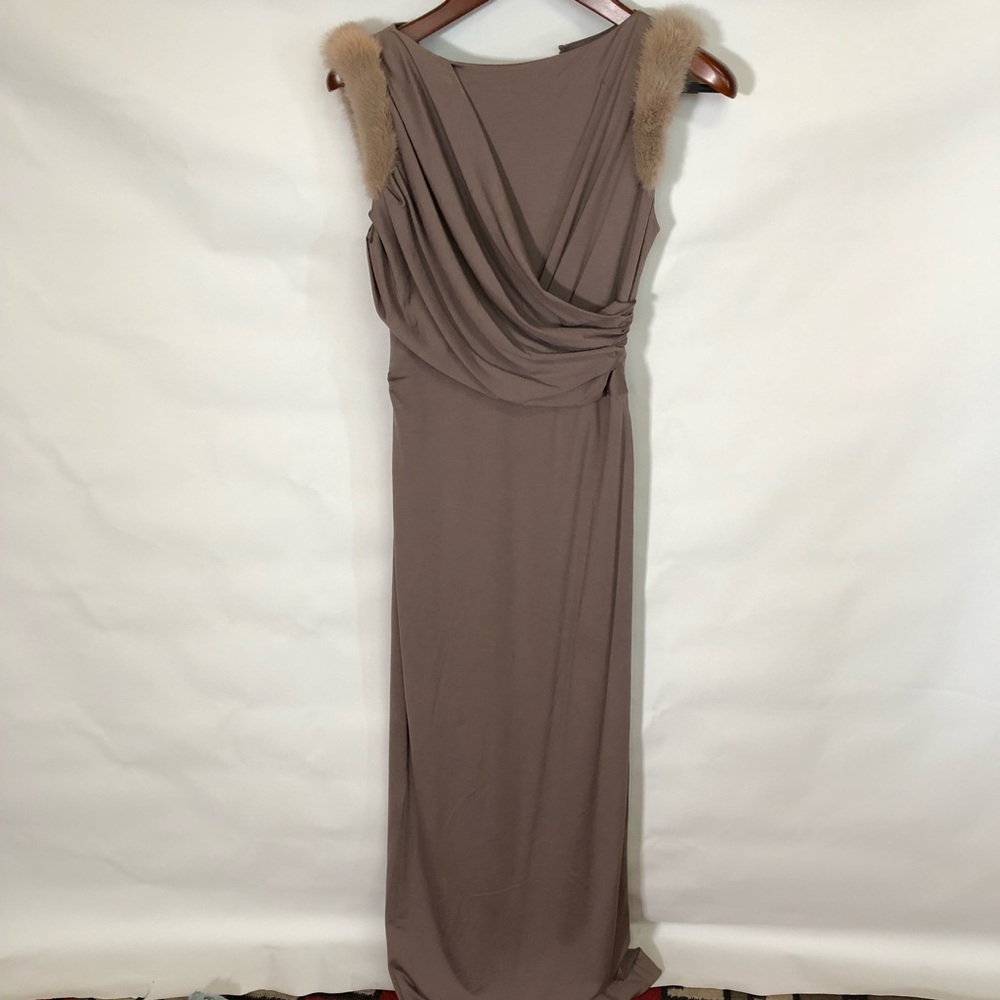 Tom Ford fur sleeveless long dress